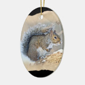 Oosterse grijze eekhoorn - Sciurus carolinensis Keramisch Ornament (Links)