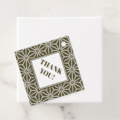 Oosterse Groene Matsuba Asanoha Japan Patroon Bedankjes Labels (In situ)