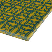 Oosterse groene mosterd Japan rozet cirkel herhale Snijplank (Hoek)