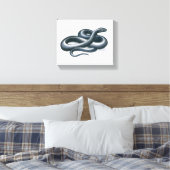 Oosterse Indigo Snake Canvas Print (Insitu (Slaapkamer))