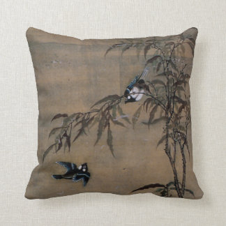  oosterse Japanse schilderijen van twee vogels Kussen