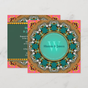 Oosterse Juweel Tribale Fusie Turquoise Goud & Hee Kaart