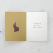 Oosterse Kaart. Zei iemand Chocolate Bunny? Feestdagen Kaart (Binnen)