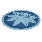 Oosterse Kamakura Minamoto Mon Japanse clan blauw Snijplank (Hoek)