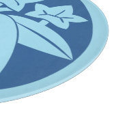 Oosterse Kamakura Minamoto Mon Japanse clan blauw Snijplank (Hoek)