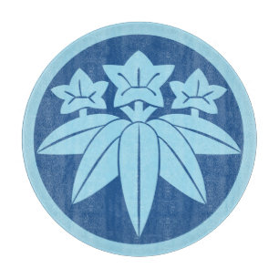 Oosterse Kamakura Minamoto Mon Japanse clan blauw Snijplank