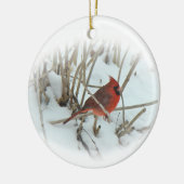 Oosterse kerstversiering van kardinaal Songbird Keramisch Ornament (Links)