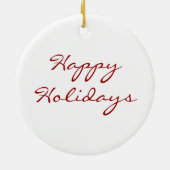 Oosterse kerstversiering van kardinaal Songbird Keramisch Ornament (Achterkant)