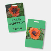 Oosterse klaproos badge (Voor- en achterkant)