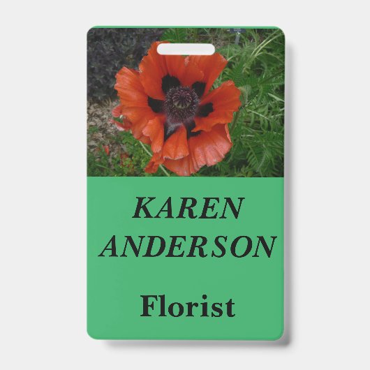 Oosterse klaproos badge (Voorzijde)