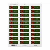 Oosterse klaproos   etiket (Full Sheet)