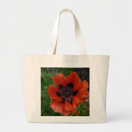 Oosterse klaproos grote tote bag