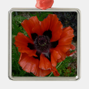 Oosterse klaproos   metalen ornament
