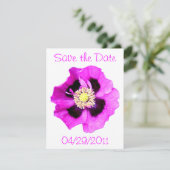 Oosterse Klaproos 'Save the Date' aankondiging wit (Staand voorkant)