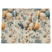 Oosterse Konijn Bloemen (3) Groot Cadeauzakje (Voorkant)