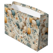 Oosterse Konijn Bloemen (3) Groot Cadeauzakje (Achterkant Gekanteld)