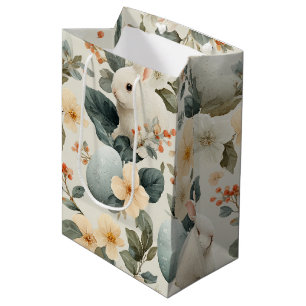 Oosterse Konijn Bloemen (6) Medium Cadeauzakje