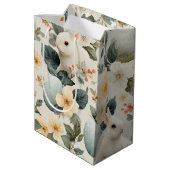 Oosterse Konijn Bloemen (6) Medium Cadeauzakje (Achterkant Gekanteld)