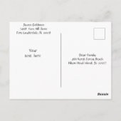 Oosterse Konijn Oud en Nieuw Pasen Ansichtkaart Briefkaart (Achterkant)