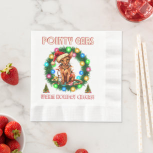 Oosterse Korthaar Kat Kerst Pet Xmas Servet