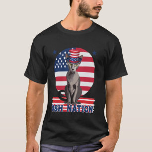 Oosterse Kortharige Kat OSH Nation 4 juli Vierde T-shirt