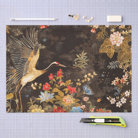 Oosterse kraan en bloemenelegantie tissuepapier (Craft)