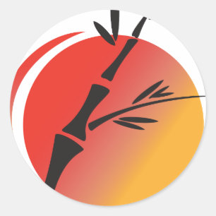 Oosterse kunst ronde sticker