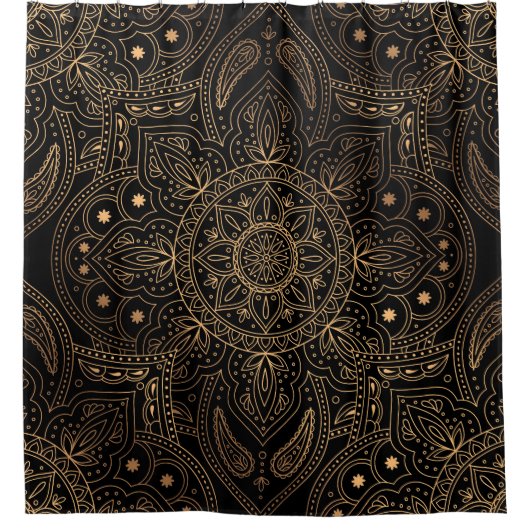 Oosterse mandala, luxe patroon. douchegordijn (Voorkant)