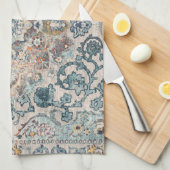 oosterse motieven in blauw en blauw theedoek (Quarter Fold)