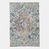 oosterse motieven in blauw en blauw theedoek (Verticaal)