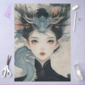 Oosterse Mythologische Nimf Fantasy Dragon Tissuepapier (Craft)