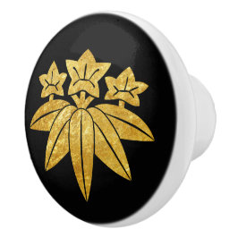 Oosterse namaak gouden Kamakura Minamoto Japan Mon Keramische Knop