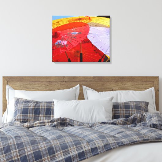 OOSTERSE ONTWERP PARAPLU'S VERPAKT DOEK CANVAS AFDRUK (Insitu (Slaapkamer))