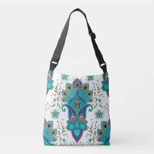 Oosterse paisley, pauwenveer patroon. crossbody tas