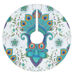 Oosterse paisley, pauwenveer patroon. kerstboom rok