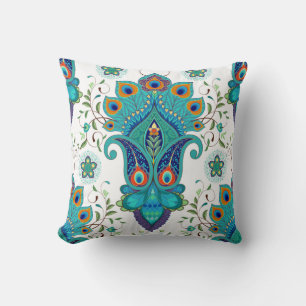 Oosterse paisley, pauwenveer patroon. kussen