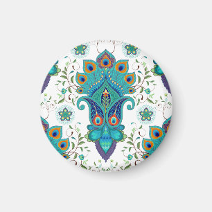 Oosterse paisley, pauwenveer patroon. magneet