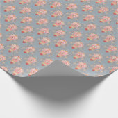 Oosterse Paisley Peacock Feather Achtergrond Cadeaupapier (Hoek)