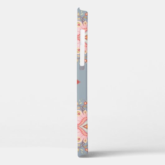 Oosterse Paisley Peacock Feather Achtergrond Case-Mate iPhone Case (Achterkant / Links)