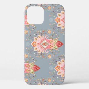 Oosterse Paisley Peacock Feather Achtergrond Case-Mate iPhone Case