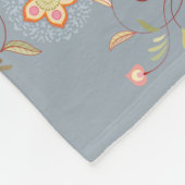 Oosterse Paisley Peacock Feather Achtergrond Fleece Deken (Hoek)