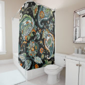 Oosterse paisley: traditioneel Turks motief. Douchegordijn (In situ)