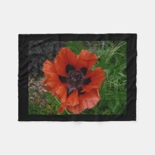Oosterse papaver fleece deken