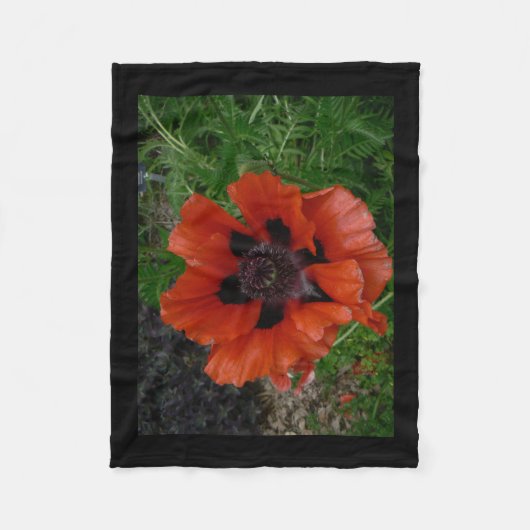 Oosterse papaver fleece deken (Voorkant)