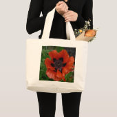 Oosterse papaver grote tote bag (Voorkant (product))