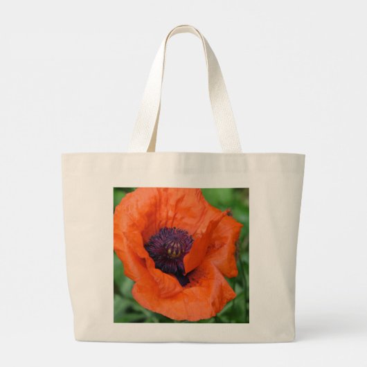 Oosterse papaver grote tote bag (Achterkant)