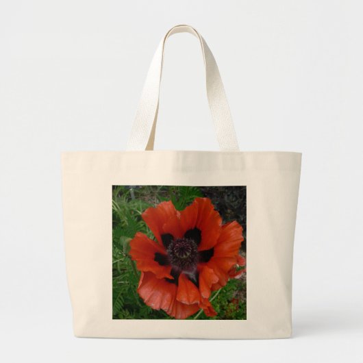 Oosterse papaver grote tote bag (Voorkant)