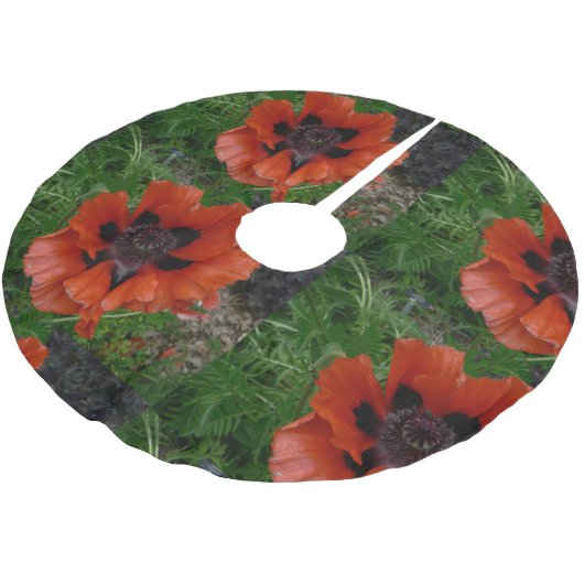 Oosterse papaver kerstboom rok (Gekanteld)
