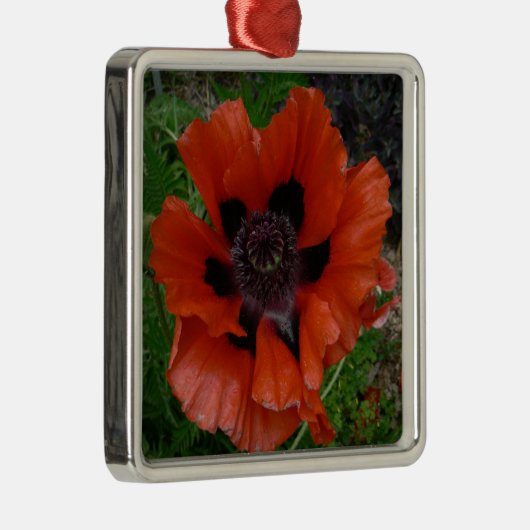 Oosterse papaver metalen ornament (Rechts)