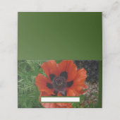 Oosterse papaver plaatskaartje (Buitenkant ongevouwen)